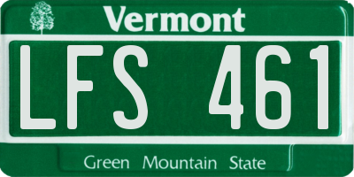 VT license plate LFS461