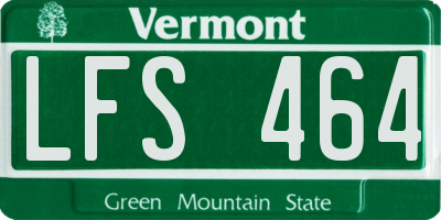 VT license plate LFS464