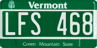 VT license plate LFS468