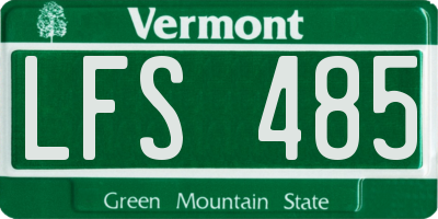 VT license plate LFS485