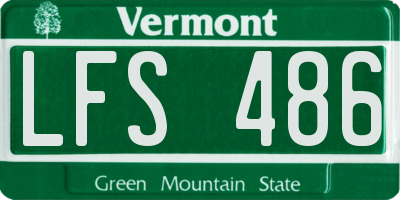 VT license plate LFS486