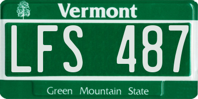 VT license plate LFS487