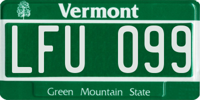 VT license plate LFU099