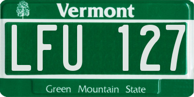 VT license plate LFU127