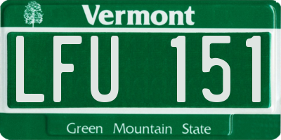 VT license plate LFU151