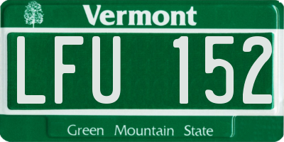 VT license plate LFU152