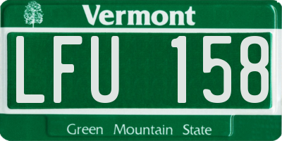 VT license plate LFU158