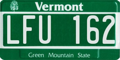 VT license plate LFU162