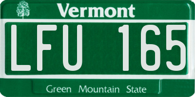 VT license plate LFU165