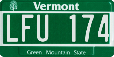 VT license plate LFU174
