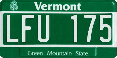 VT license plate LFU175