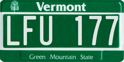 VT license plate LFU177