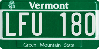 VT license plate LFU180