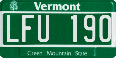 VT license plate LFU190