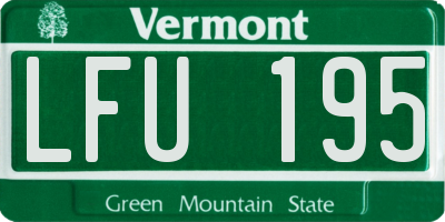 VT license plate LFU195