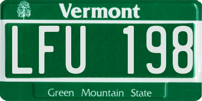 VT license plate LFU198