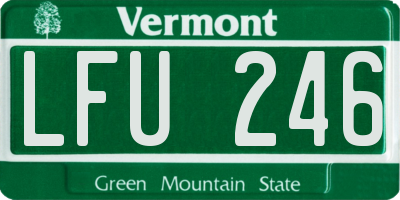 VT license plate LFU246