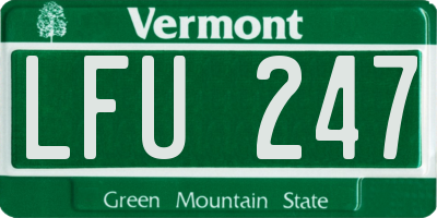 VT license plate LFU247