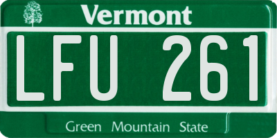 VT license plate LFU261