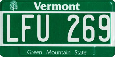 VT license plate LFU269