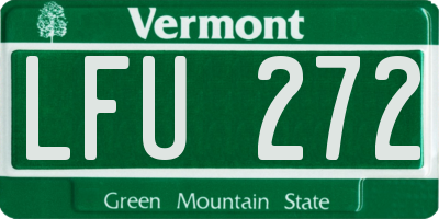VT license plate LFU272