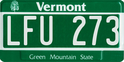 VT license plate LFU273