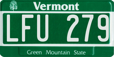 VT license plate LFU279
