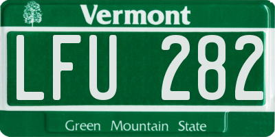 VT license plate LFU282