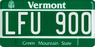 VT license plate LFU900