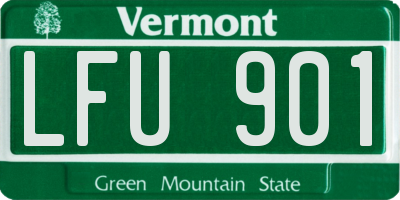 VT license plate LFU901