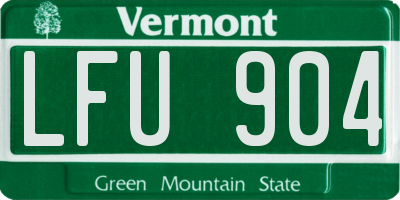 VT license plate LFU904
