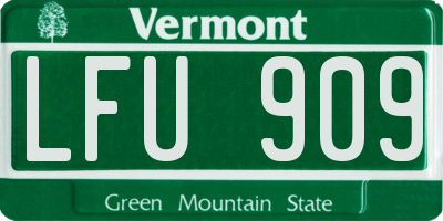 VT license plate LFU909