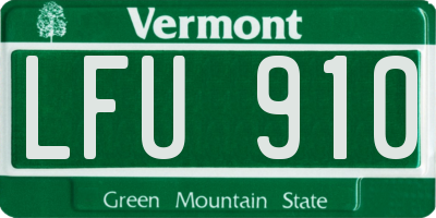 VT license plate LFU910