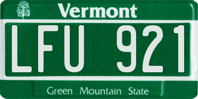 VT license plate LFU921