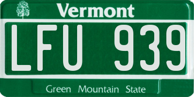 VT license plate LFU939