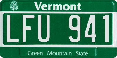 VT license plate LFU941