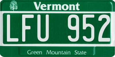 VT license plate LFU952