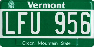 VT license plate LFU956