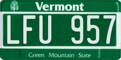 VT license plate LFU957
