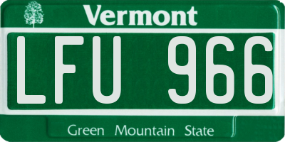 VT license plate LFU966