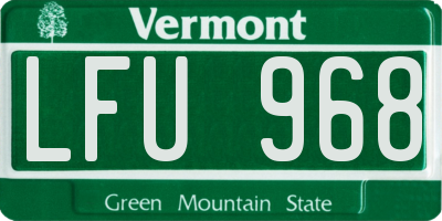 VT license plate LFU968