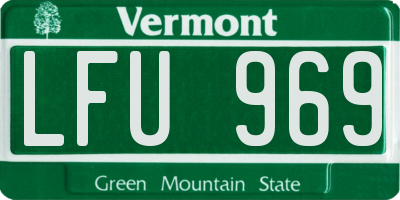 VT license plate LFU969