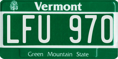 VT license plate LFU970