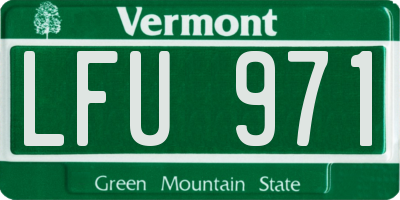 VT license plate LFU971