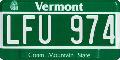 VT license plate LFU974