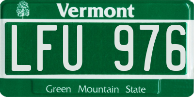 VT license plate LFU976