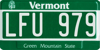 VT license plate LFU979
