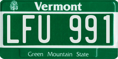 VT license plate LFU991