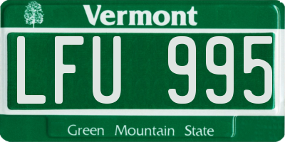 VT license plate LFU995