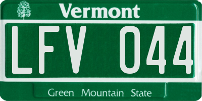 VT license plate LFV044